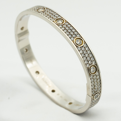 [Elite]LOVE BRACELET 6.1MM DIAMOND-PAVED 10 BIG DIAMONDS