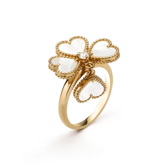 [Elite]SWEET CLOVER WHITE MOP RING