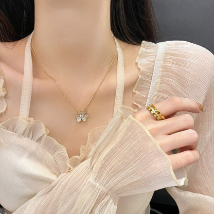[Elite]FLOWER DIAMOND NECKLACE