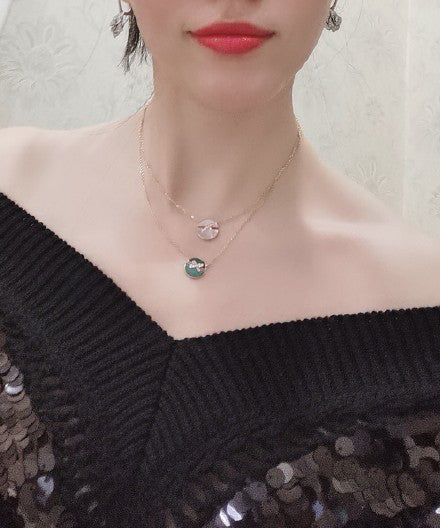 [Elite]JEUX DE ROSE GOLD DIAMOND NECKLACE