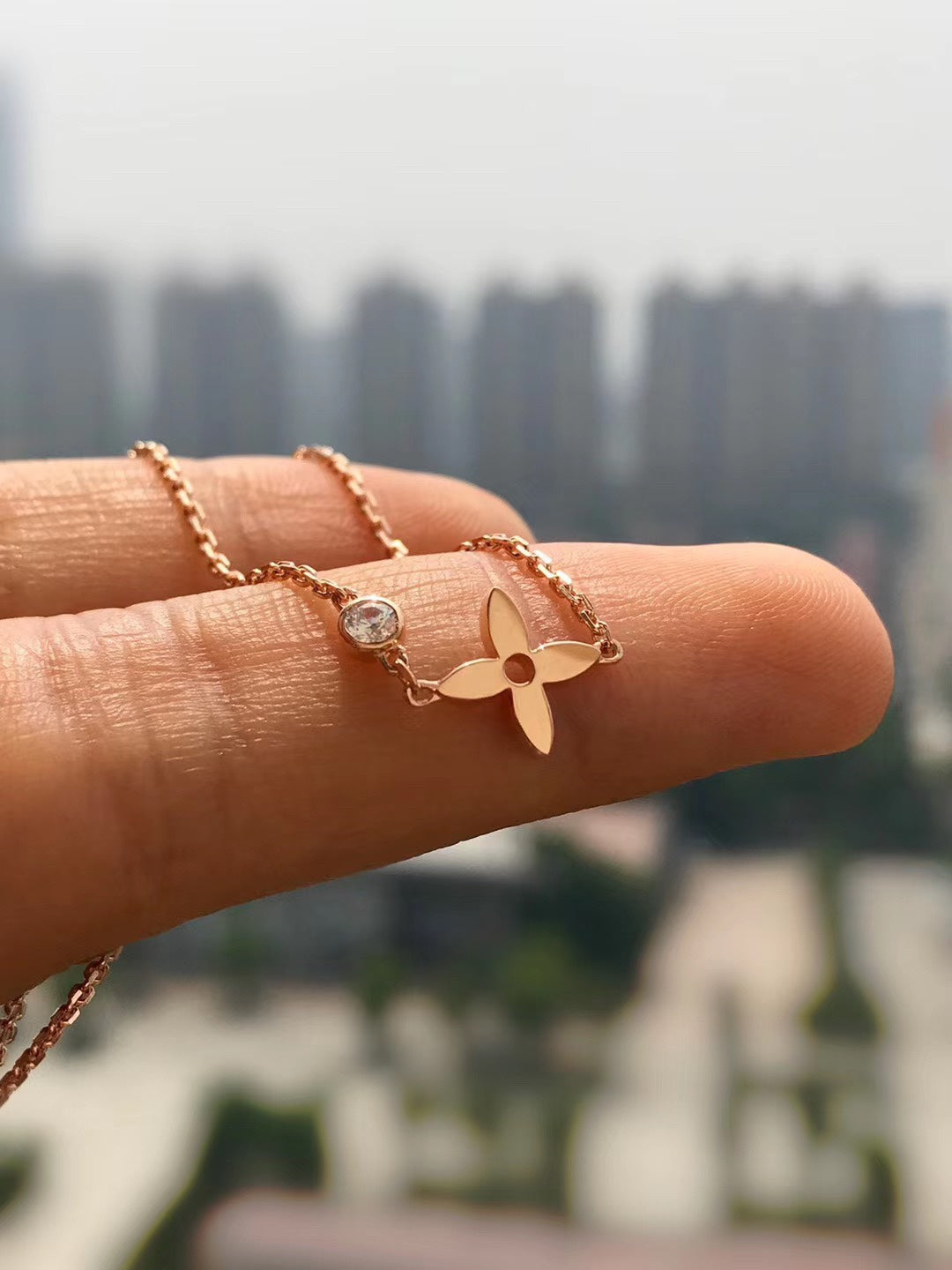 [Elite]BLOSSOM PENDANT PINK GOLD AND DIAMOND
