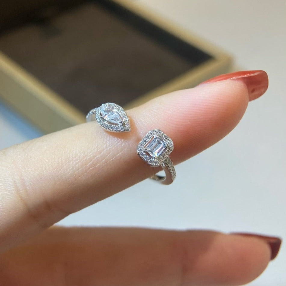 [Elite]MY TWIN TOI & MOI SILVER DIAMOND RING
