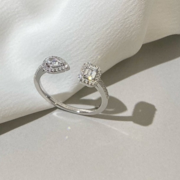 [Elite]MY TWIN TOI & MOI SILVER DIAMOND RING