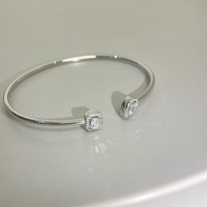 [Elite]JONC FLEX MY TWIN TOI & MOI SILVER DIAMOND BRACELET