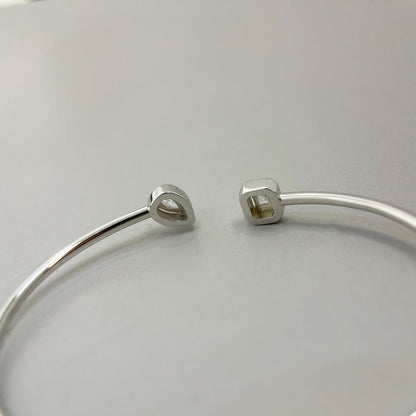 [Elite]JONC FLEX MY TWIN TOI & MOI SILVER DIAMOND BRACELET