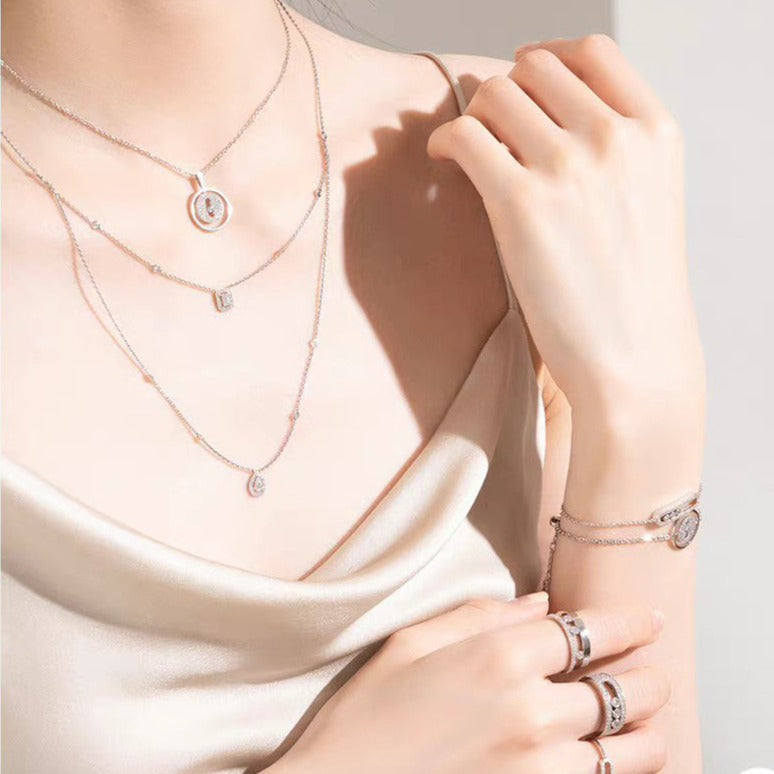 [Elite]LUCKY MOVER PM PAVED NECKLACE