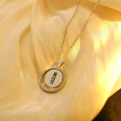 [Elite]LUCKY MOVE MM SILVER DIAMOND NECKLACE