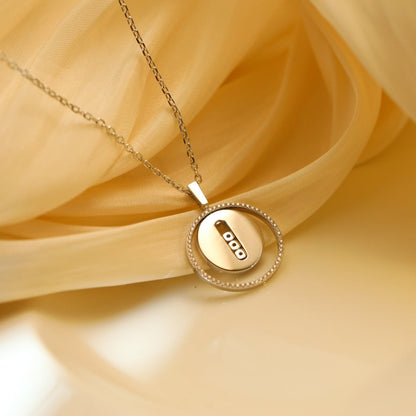 [Elite]LUCKY MOVE MM SILVER DIAMOND NECKLACE