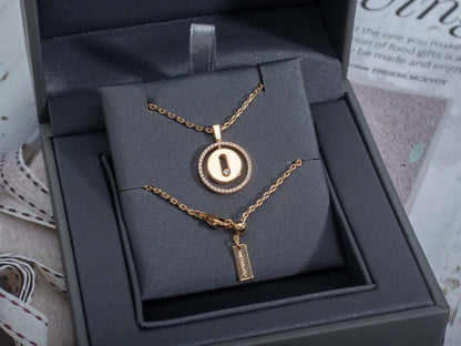 [Elite]LUCKY MOVE PM NECKLACE PINK GOLD DIAMOND