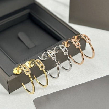 [Elite]CREOLES MOVE UNO PM DIAMOND EARRINGS