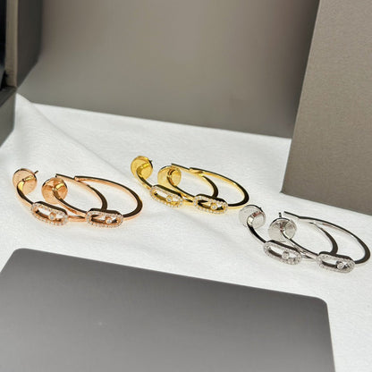 [Elite]CREOLES MOVE UNO PM DIAMOND EARRINGS