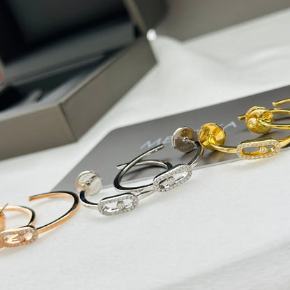 [Elite]CREOLES MOVE UNO PM DIAMOND EARRINGS