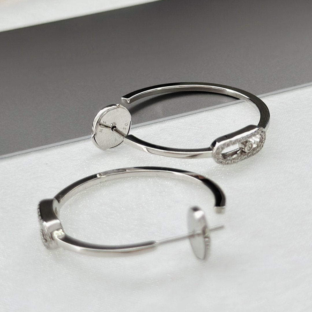 [Elite]CREOLES MOVE UNO PM DIAMOND EARRINGS