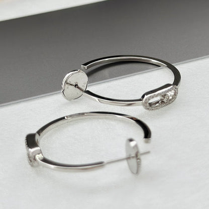[Elite]CREOLES MOVE UNO PM DIAMOND EARRINGS