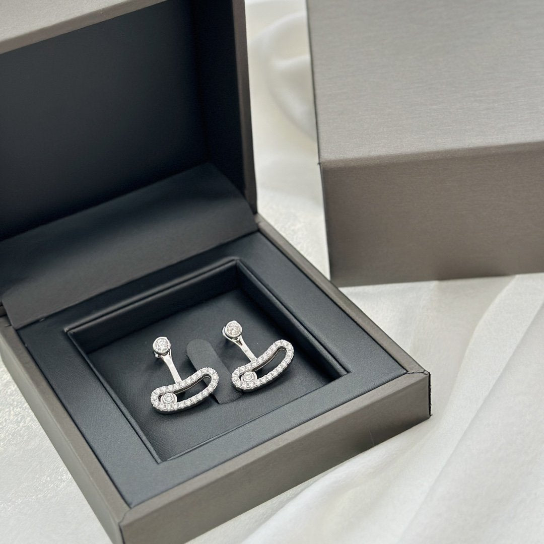 [Elite]MOVE UNO SILVER DIAMOND EARRINGS