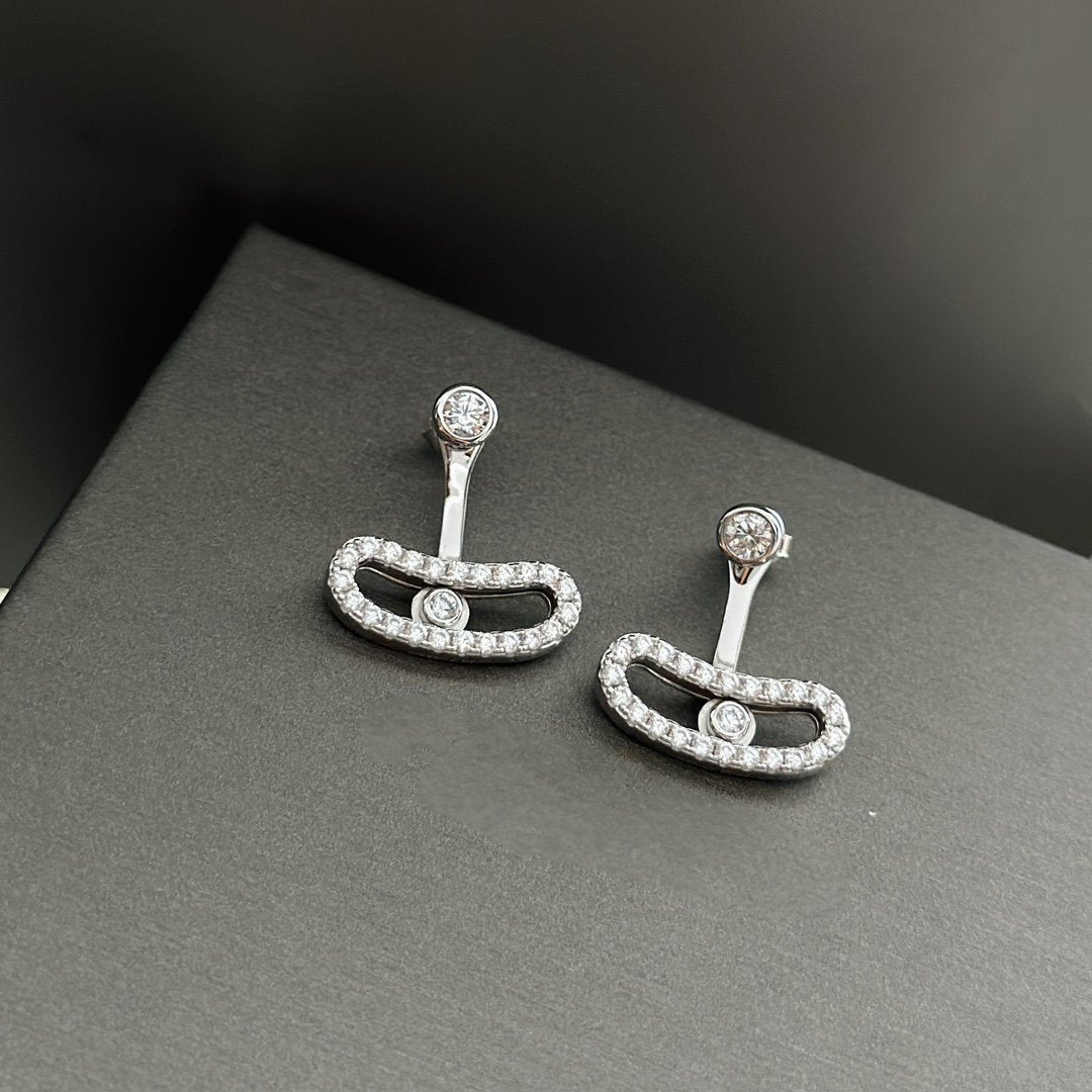 [Elite]MOVE UNO SILVER DIAMOND EARRINGS