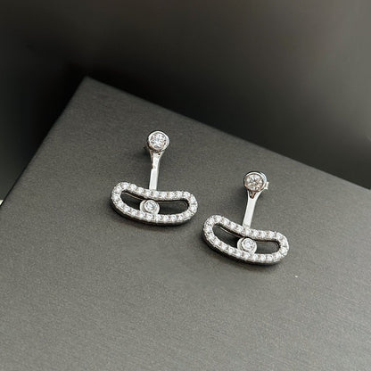 [Elite]MOVE UNO SILVER DIAMOND EARRINGS