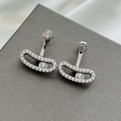 [Elite]MOVE UNO SILVER DIAMOND EARRINGS