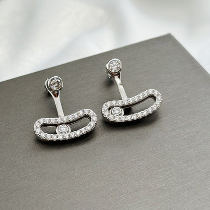 [Elite]MOVE UNO SILVER DIAMOND EARRINGS
