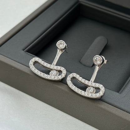 [Elite]MOVE UNO SILVER DIAMOND EARRINGS