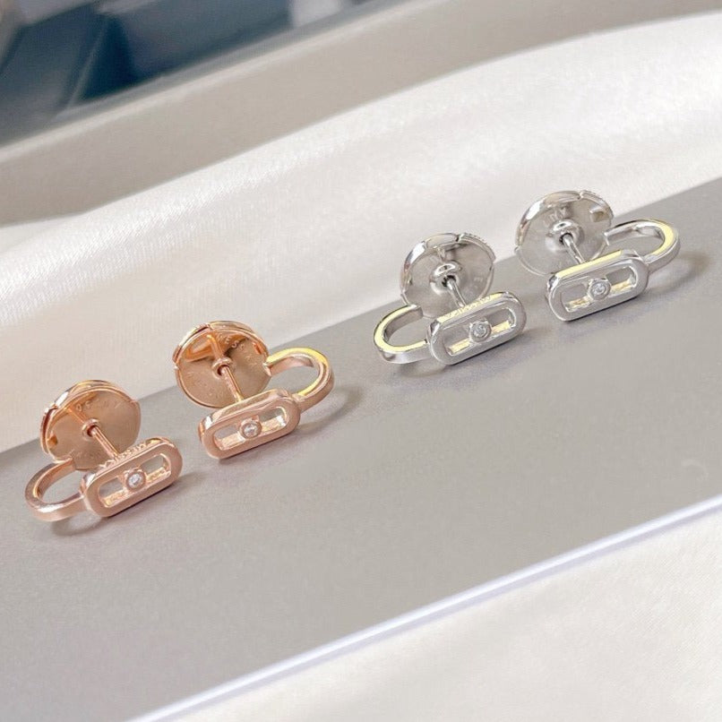 [Elite]CREOLES MOVE UNO MINI 1 DIAMOND EARRINGS