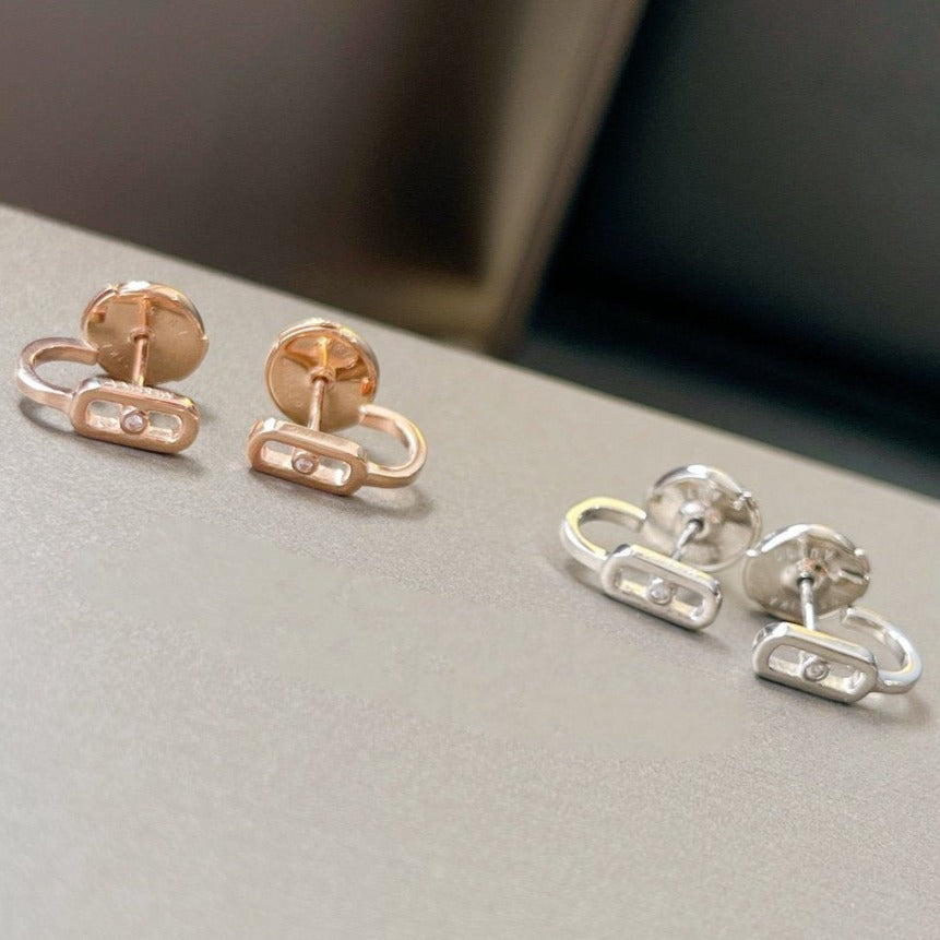 [Elite]CREOLES MOVE UNO MINI 1 DIAMOND EARRINGS