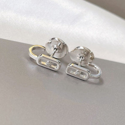[Elite]CREOLES MOVE UNO MINI 1 DIAMOND EARRINGS