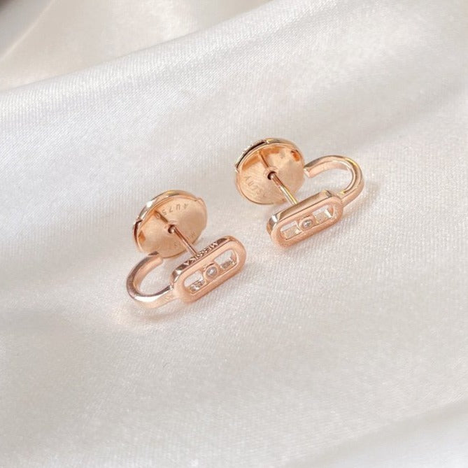 [Elite]CREOLES MOVE UNO MINI 1 DIAMOND EARRINGS
