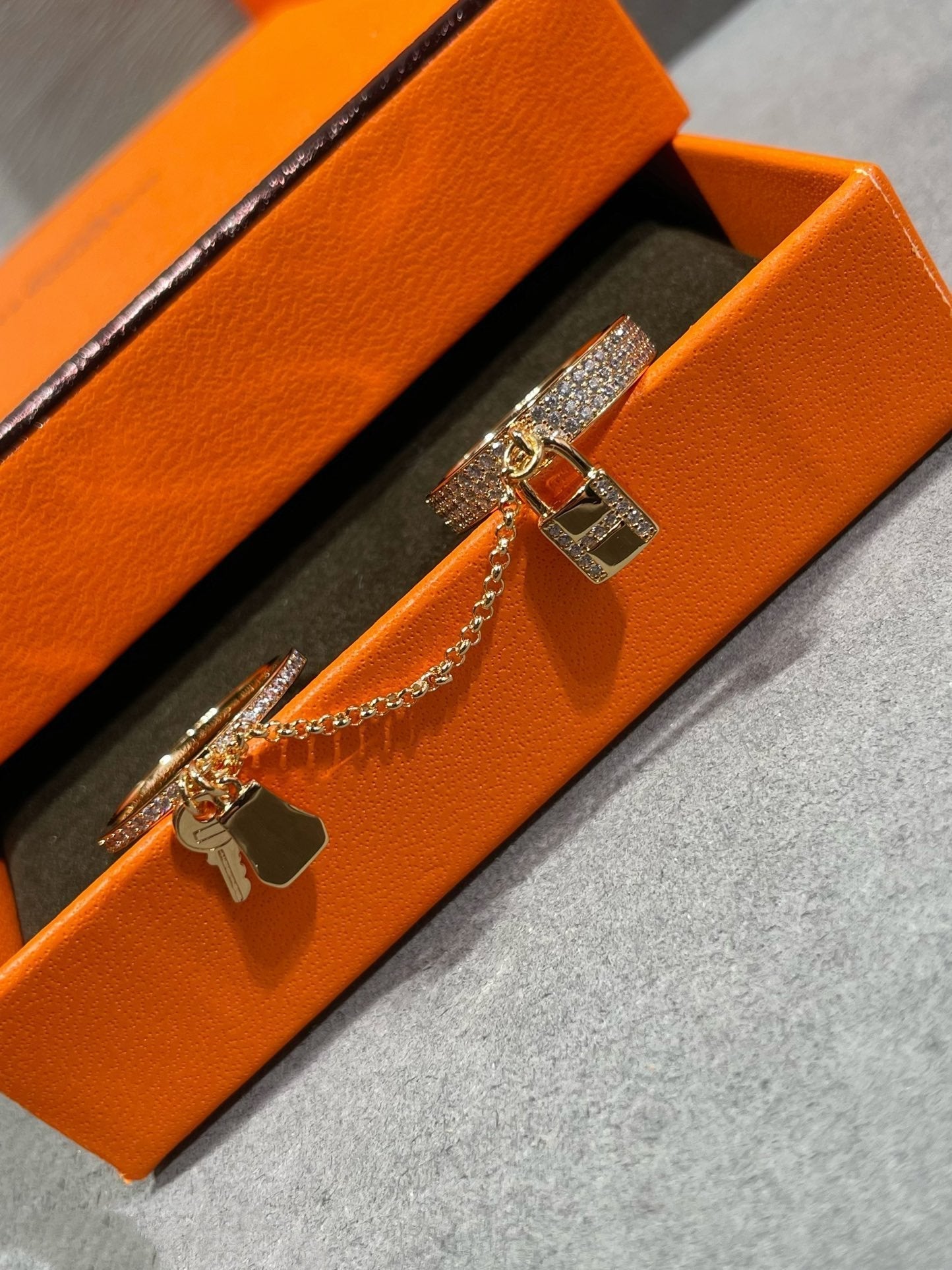 [Elite]HM KELLY CLOCHETTE DOUBLE RING IN  WITH DIAMONDS