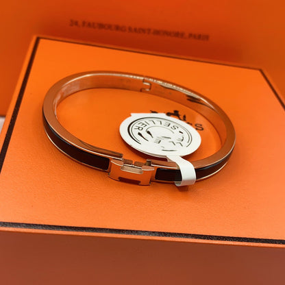 [Elite]CLASSIC HM CLIC BLACK 8MM ENAMEL BRACELET