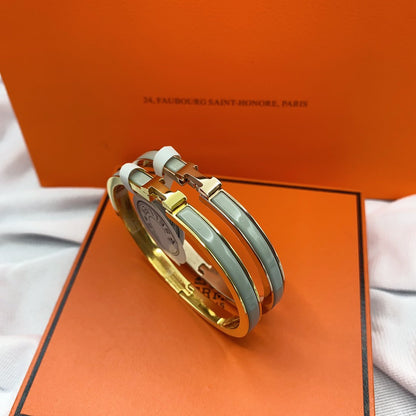 [Elite]CLASSIC HM CLIC GREEN 8MM ENAMEL BRACELET