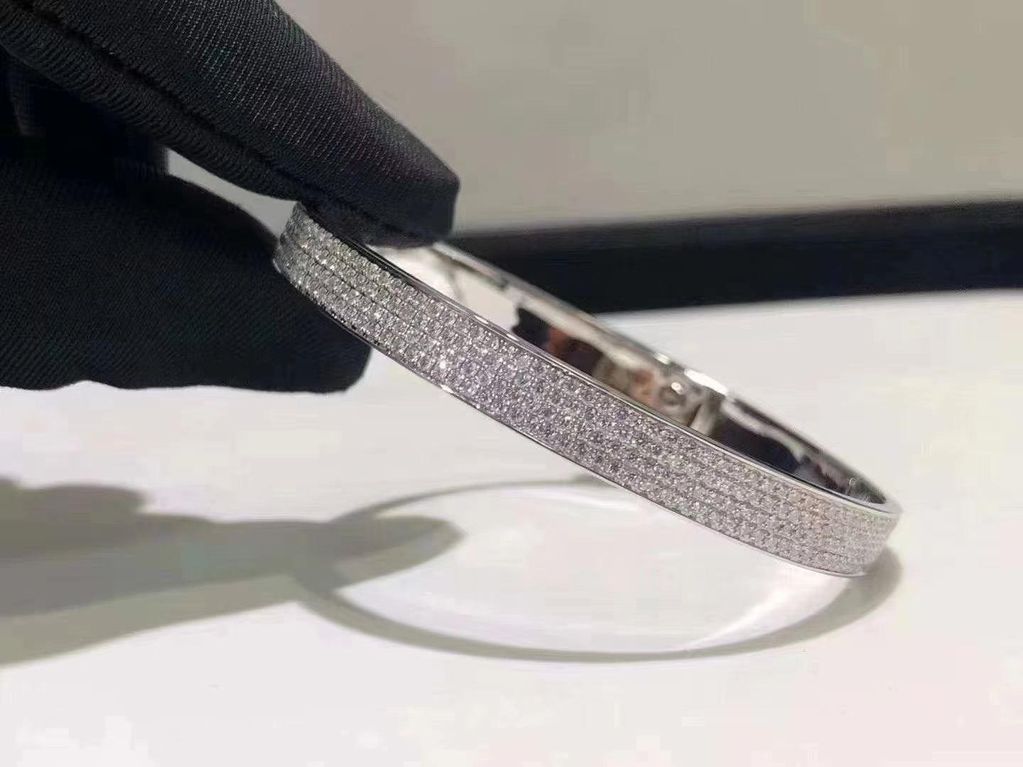 [Elite]HM KELLY BRACELET IN SILVER AND FULL PAVE DIAMOND