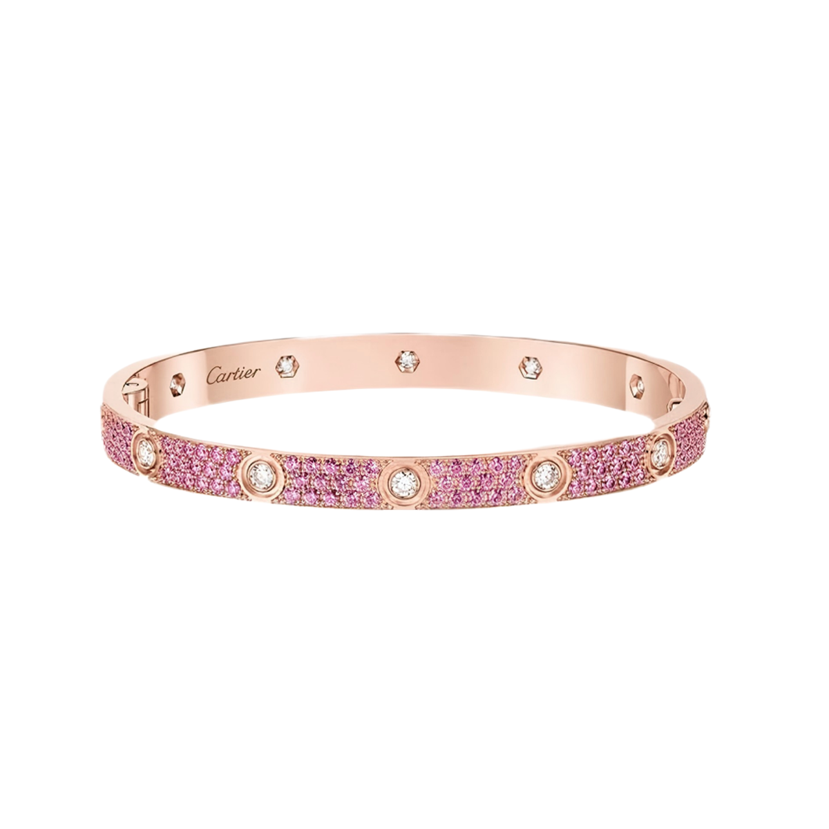 [Elite]2026 PAVE GEMSTONE LOVE BRACELET 6.1MM 10 DIAMONDS