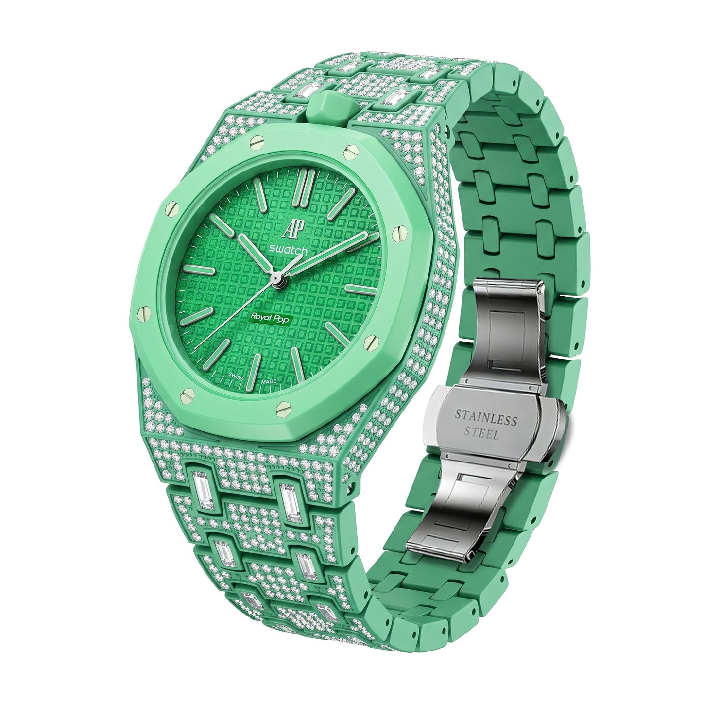 [Elite]Royal Oak Pop Exclusive Bioceramic Case & Bioceramic Strap Full Diamond