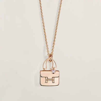 [Elite]AMULETTE PEDANT ROSE GOLD NECKLACE