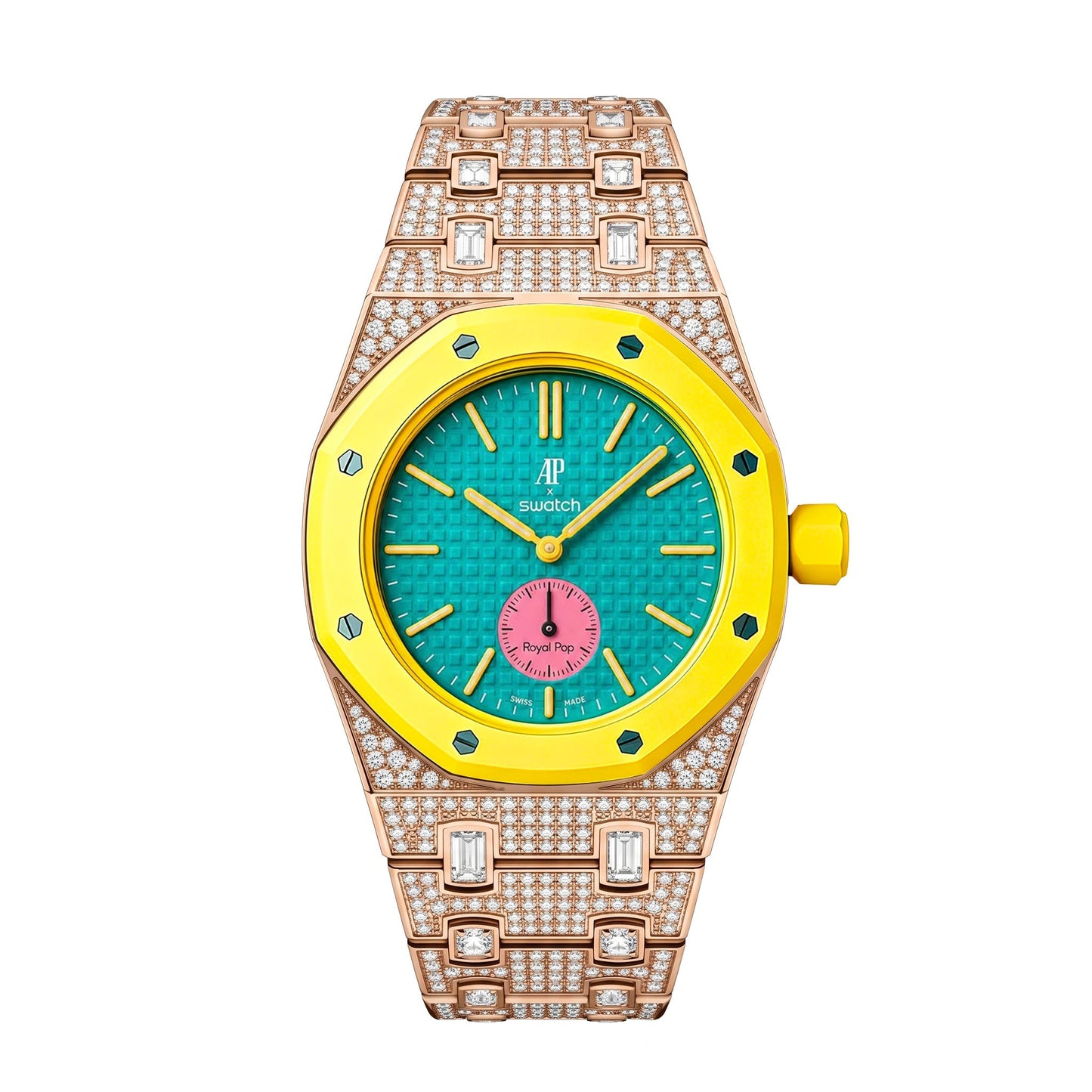 [Elite]Royal Oak Pop Exclusive Bioceramic Case & Bioceramic Strap Full Diamond