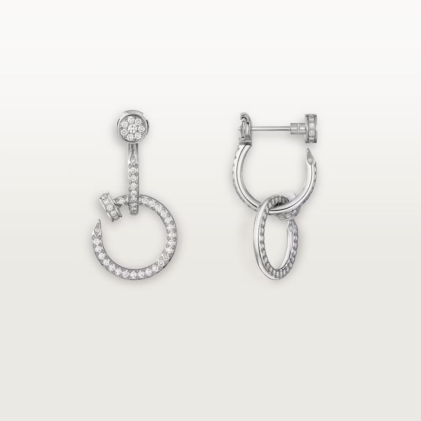 [Elite]JUSTE FULL DIAMOND DOUBLE EARRINGS
