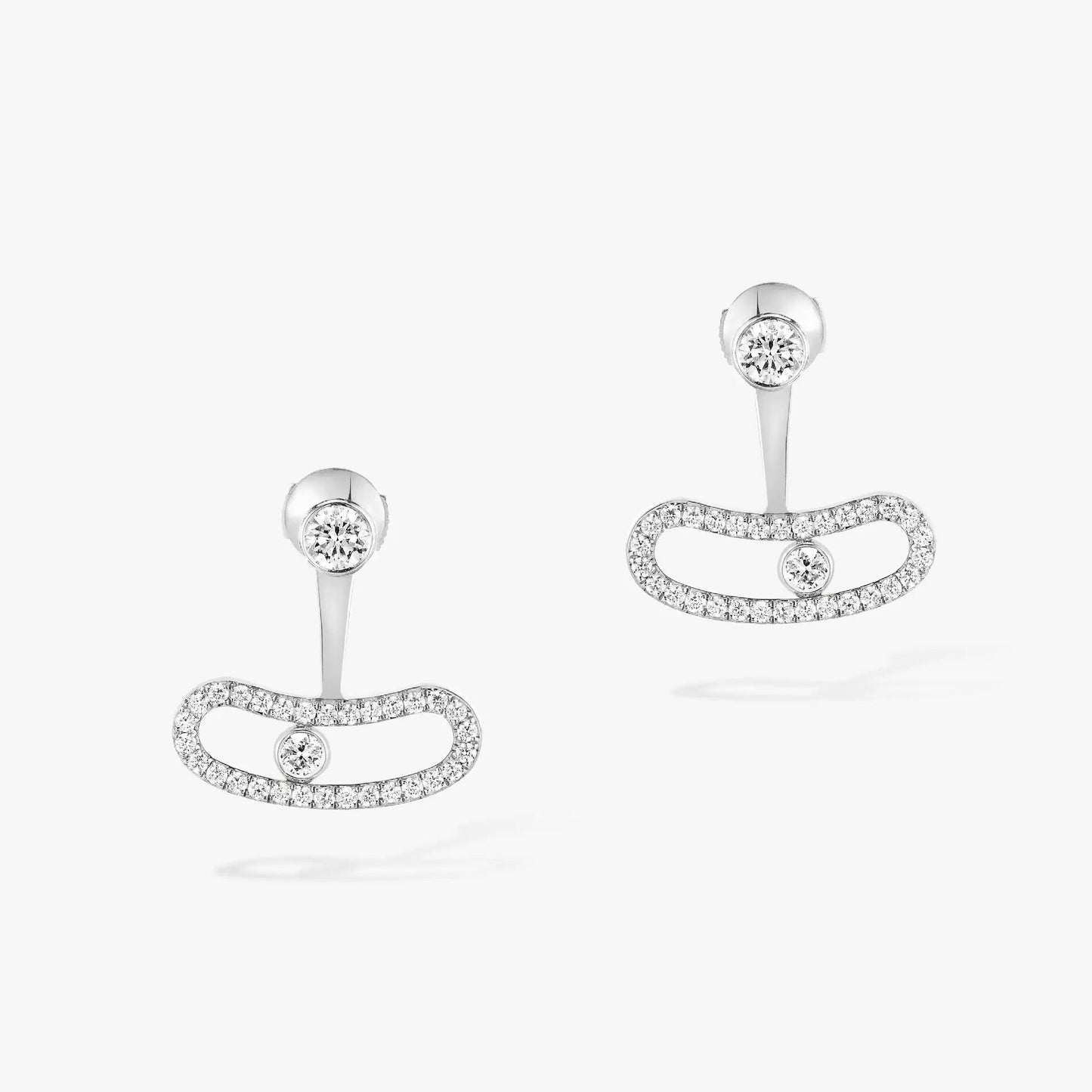 [Elite]MOVE UNO SILVER DIAMOND EARRINGS