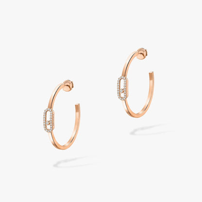 [Elite]CREOLES MOVE UNO PM DIAMOND EARRINGS