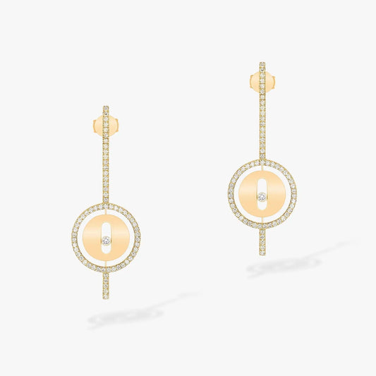 [Elite]LUCKY MOVE ARROW PINK GOLD DIAMOND EARRINGS