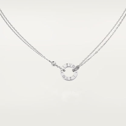 [Elite]LOVE NECKLACE 16MM 2 DIAMONDS