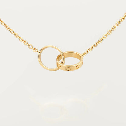 [Elite]LOVE DOUBLE RING NECKLACE