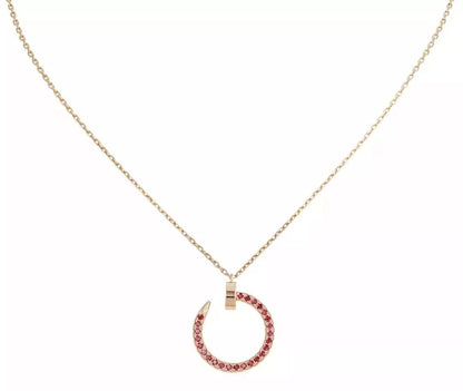 [Elite]JUSTE NECKLACE GOLD RED DIAMONDS