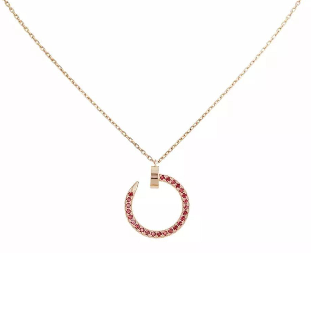 [Elite]JUSTE NECKLACE RED FULL DIAMONDS