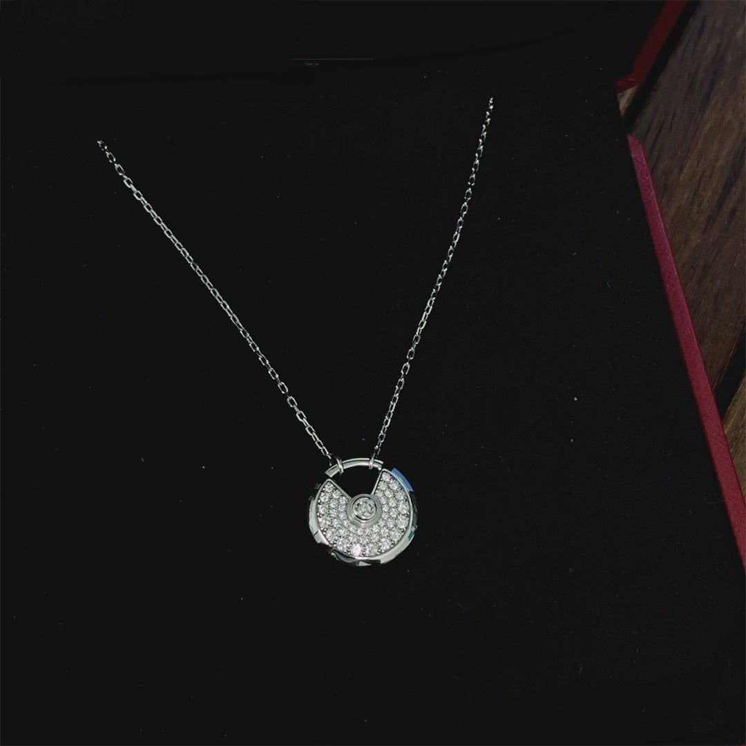 [Elite]AMULETTE SILVER FULL DIAMOND NECKLACE