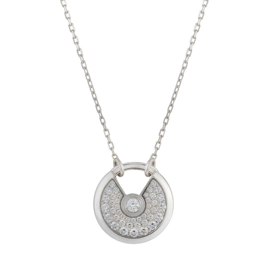 [Elite]AMULETTE SILVER FULL DIAMOND NECKLACE