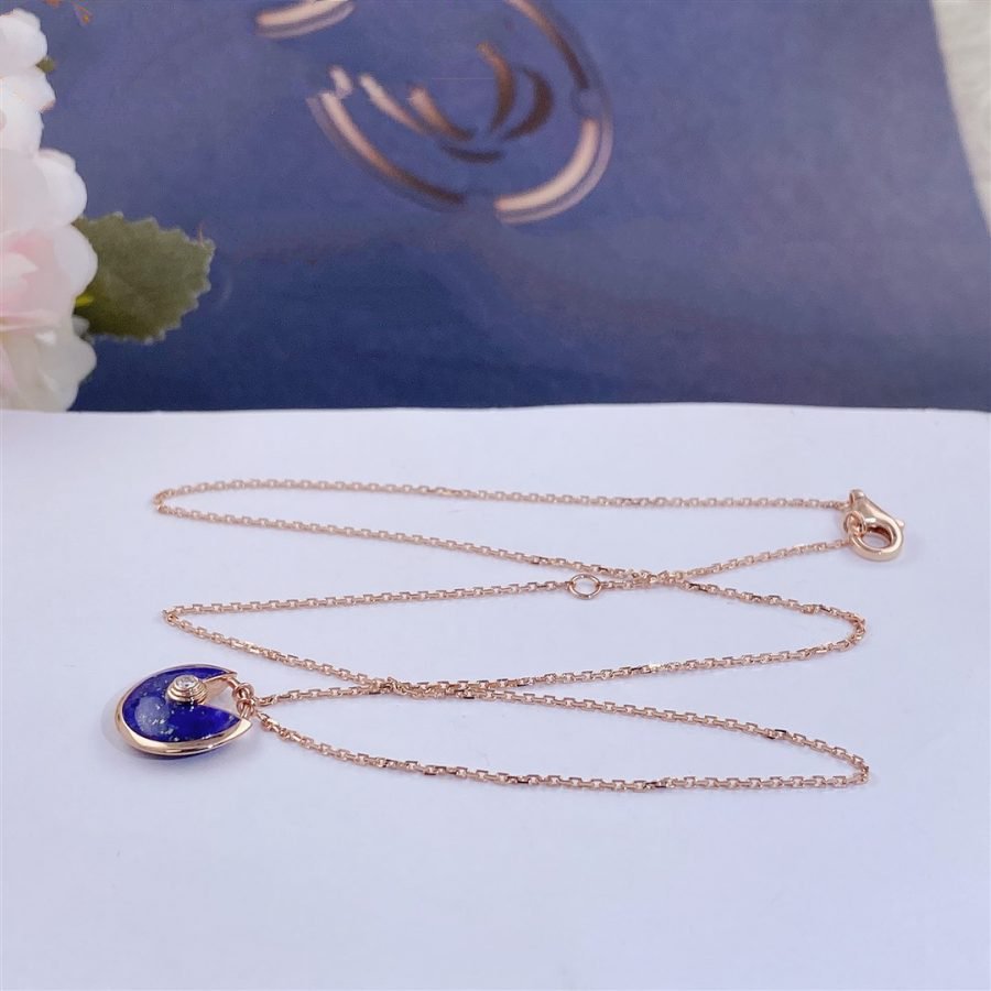 [Elite]AMULETTE ROSE GOLD AGATE NECKLACE