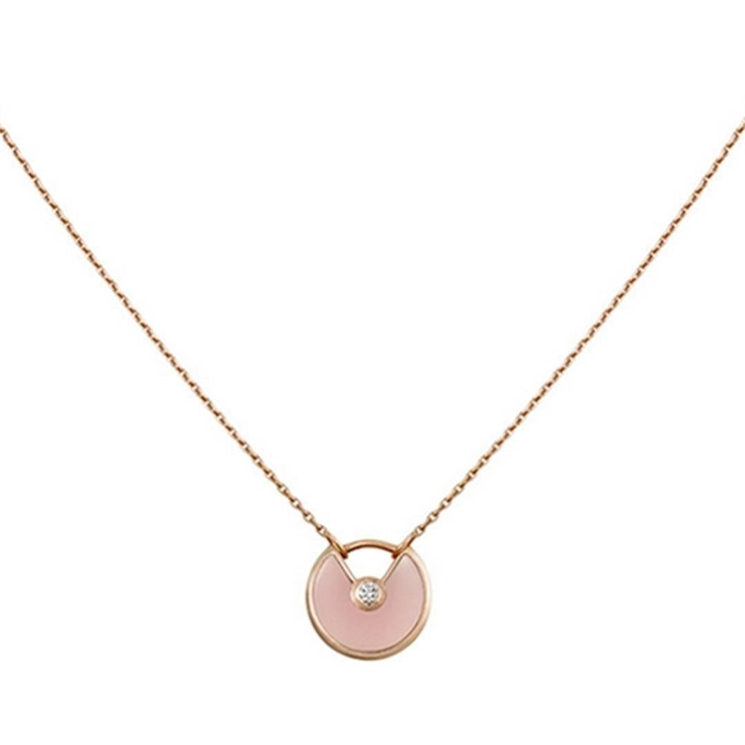 [Elite]AMULETTE ROSE GOLD PINK MOP NECKLACE