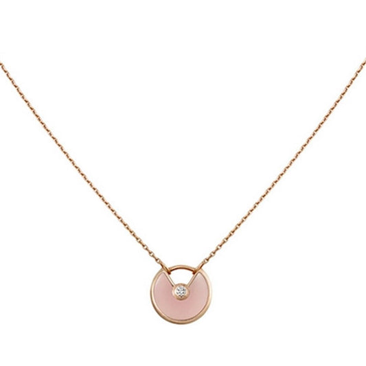 [Elite]AMULETTE ROSE GOLD PINK MOP NECKLACE