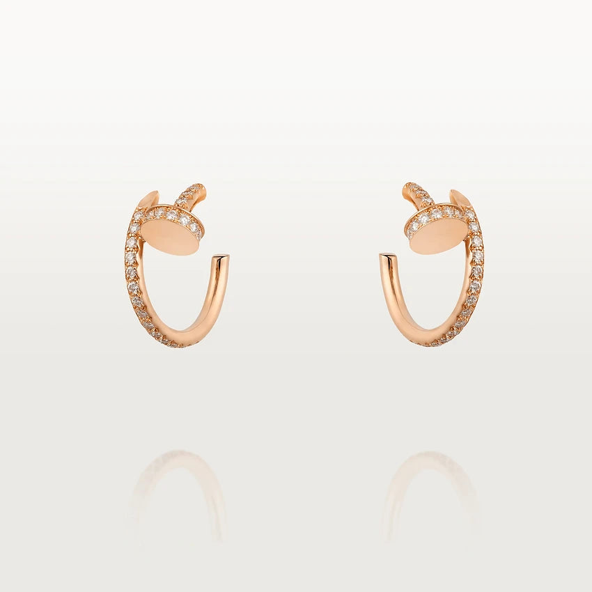 [Elite]JUSTE EARRINGS 12.75MM PINK GOLD DIAMOND